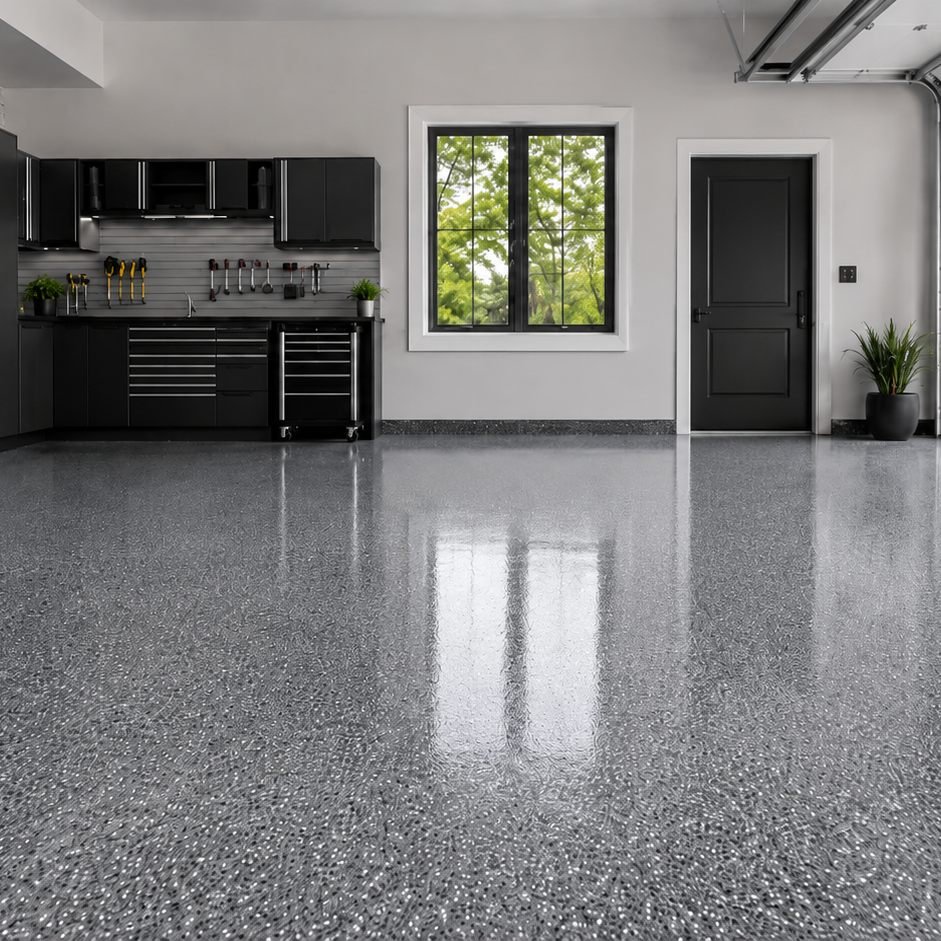 Plancher époxy Garage résidentiel à Shawinigan